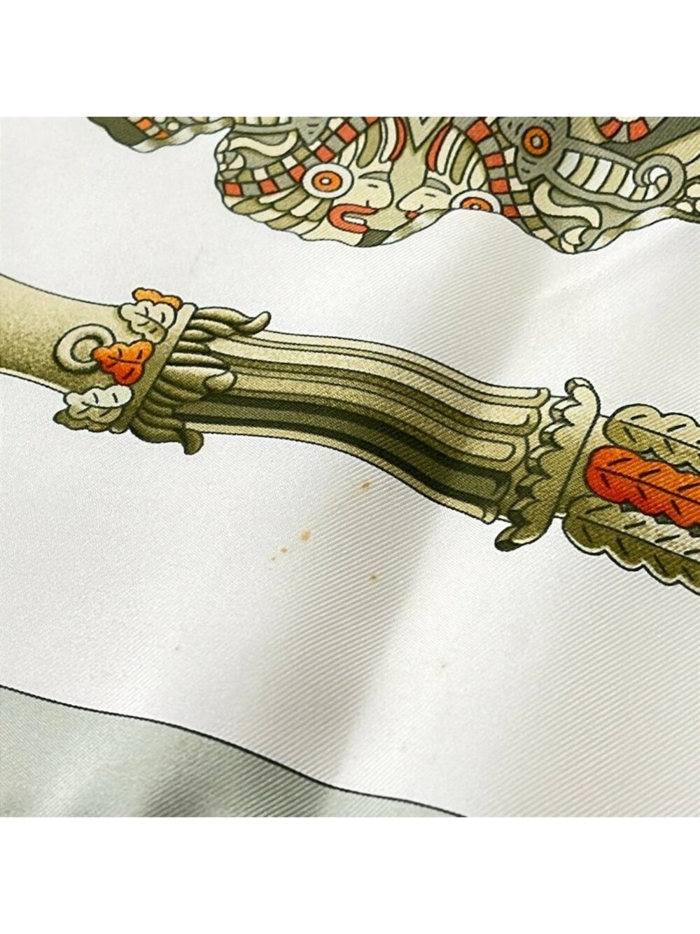 Hermes Scarf Carre 90 White Beige Multi le Matin Neuf - Picture 8 of 9